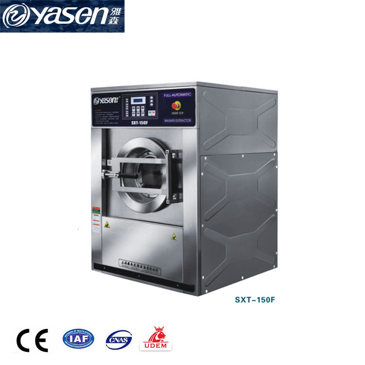 Corrosievrije industriële wasmachine van 150 kg voor het reinigen en drogen met warm water
